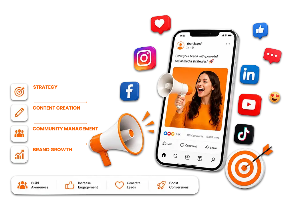 Social Media Marketing Illustration
